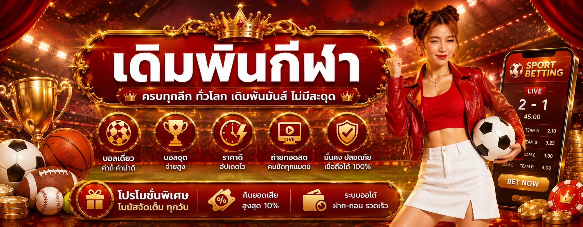 ไลฟ์คาสิโน Scarlet ถ่ายทอดสดบาคาร่าและรูเล็ตตลอด 24 ชั่วโมง