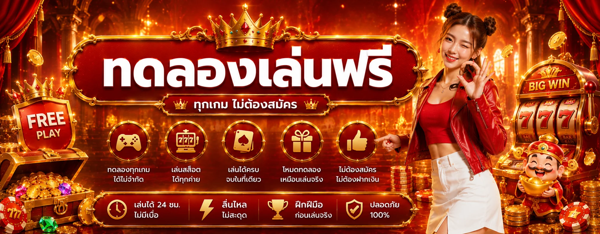 ทดลองเล่นสล็อตฟรี Scarlet ทุกค่าย ไม่ต้องสมัคร ไม่ต้องฝากเงิน